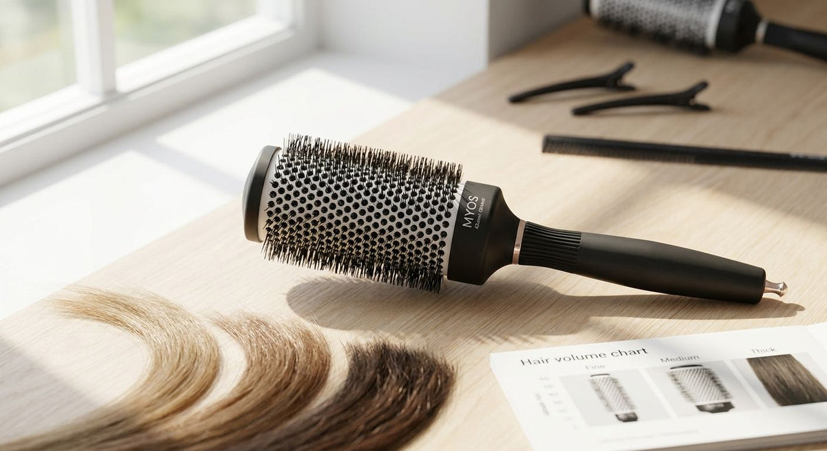 Myos Round Brush 43mm髮量選擇教學