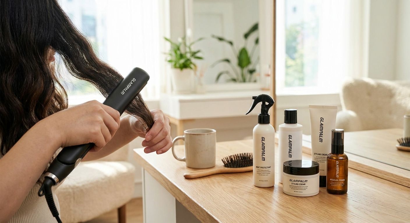Glampalm直髮夾配合造型產品