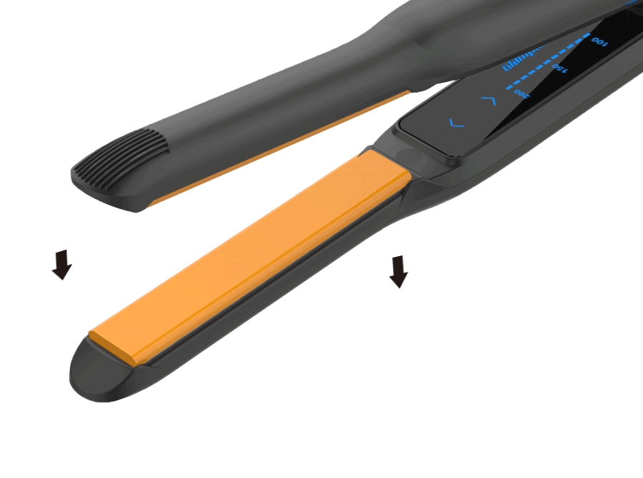 Glampalm GP101T 0.5“ 觸控式專業造型夾 [平面｜板闊0.5寸 ｜有線]