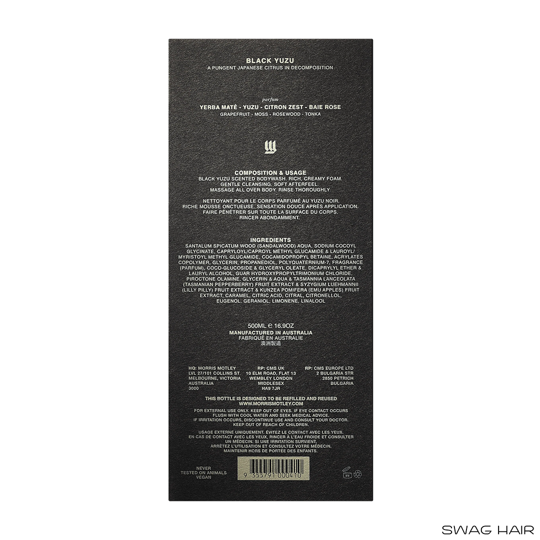 Morris Motley Black Yuzu Body Wash 柚子清香沐浴露