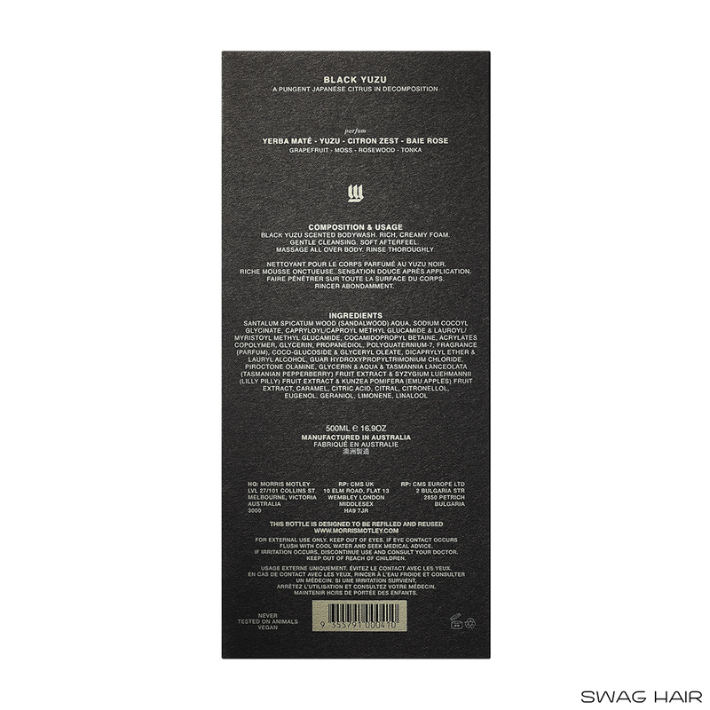 Morris Motley Black Yuzu Body Wash 柚子清香沐浴露