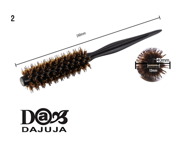 韓國Dajuja二號長短齒豬鬃毛造型圓梳 Round Brush Size 2